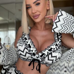 TOP SANARA BIAŁO CZARNY JUST UNIQUE